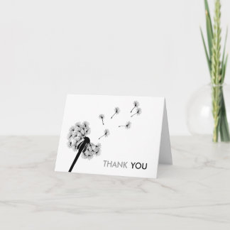 Cartões de Agradecimento Black Dandelion