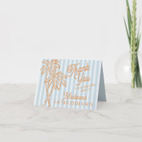 Cartões de Agradecimento Blue Palm Springs Pastel