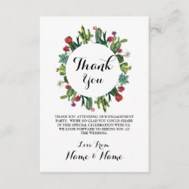 Cartões de Agradecimento Cacto Coroa de Flores Cas