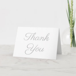 Cartões de Agradecimento Casamento Branco Prata