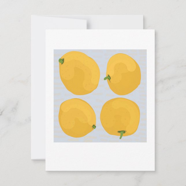 Cartões de Agradecimento com Laranjas (Frente)
