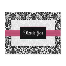 Cartões de agradecimento cor-de-rosa