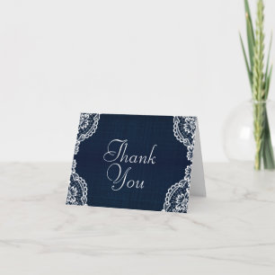 Cartões de Agradecimento Country Lace & Denim