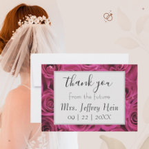 Cartões de agradecimento da futura Sra. Bridal