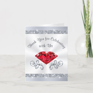 Cartões de Agradecimento de 40º Aniversário de Cas