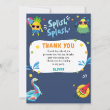 Cartões de agradecimento de aniversário coloridos 