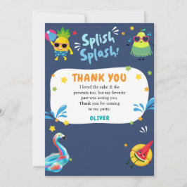 Cartões de agradecimento de aniversário coloridos