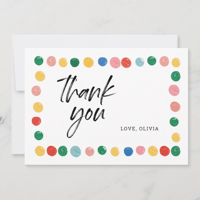 Cartões de Agradecimento de Aniversário de Arte Mo (Frente)