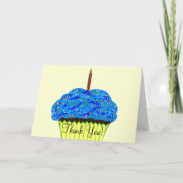 Cartões de Agradecimento de Aniversário de Cupcake