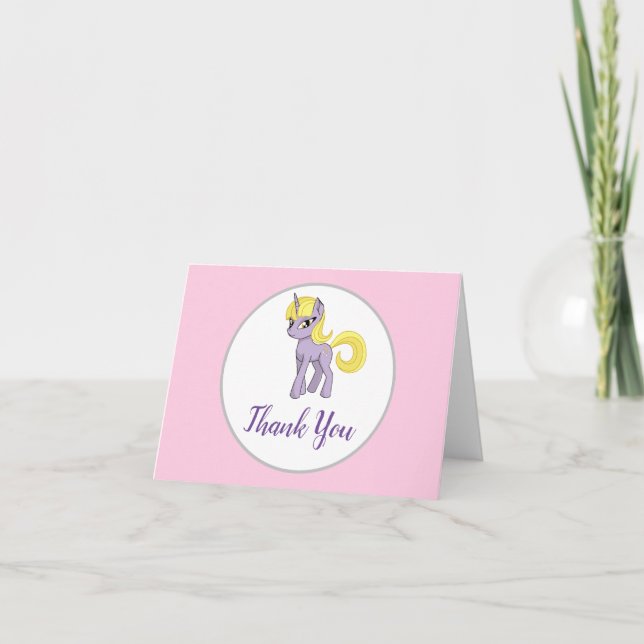 Cartões de Agradecimento de Aniversário de Menina  (Frente)