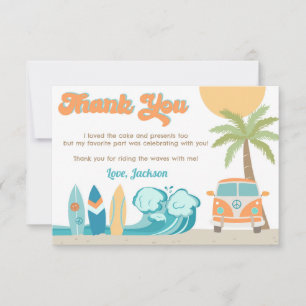 Cartões de agradecimento de aniversário na praia d
