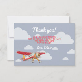 Cartões de agradecimento de avião antigo