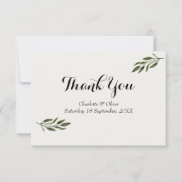 Cartões de Agradecimento de Casamento Botânico Ele