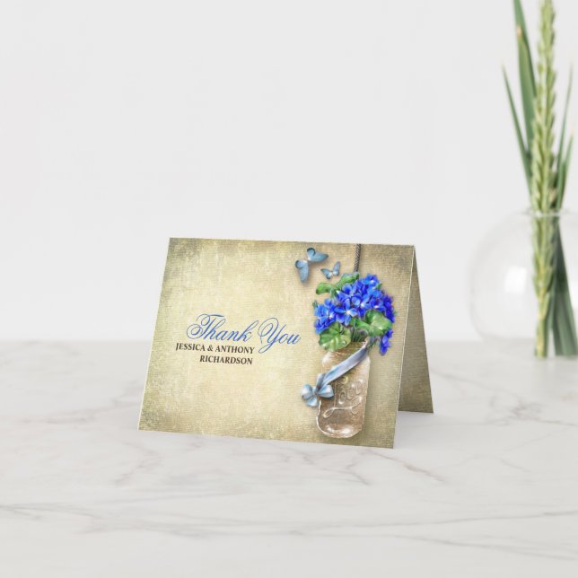 cartões de agradecimento de casamento com design d (Frente)