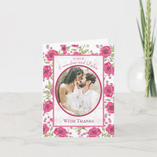 Cartões de Agradecimento de Casamento com Foto de