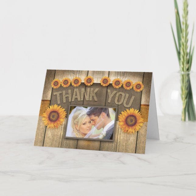 cartões de agradecimento de casamento com foto de  (Frente)