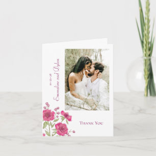 Cartões de Agradecimento de Casamento com Foto de