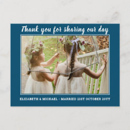 Cartões de Agradecimento de Casamento Com Foto Dig