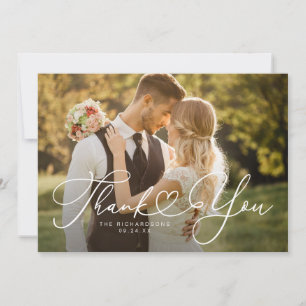 Cartões de Agradecimento de Casamento com Foto Scr