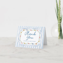 Cartões de Agradecimento de Casamento com Listras 