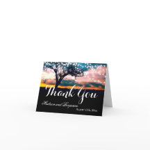 Cartões de Agradecimento de Casamento com Luzes de