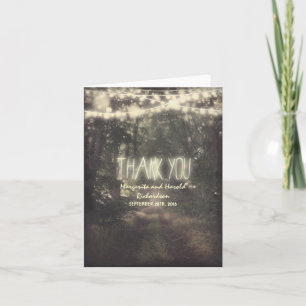 cartões de agradecimento de casamento com luzes pe