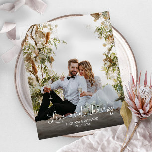 Cartões de Agradecimento de Casamento com Orçament