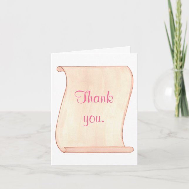 Cartões de agradecimento de casamento com rolo Pin (Frente)