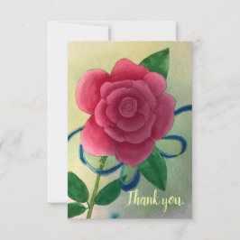 Cartões de Agradecimento de Casamento com Rosa Ros