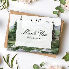Cartões de Agradecimento de Casamento com Tema de