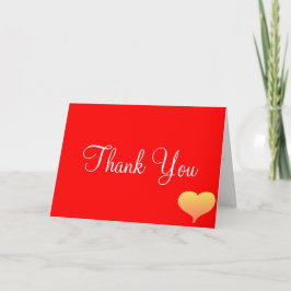 Cartões de Agradecimento de Casamento Coração Verm