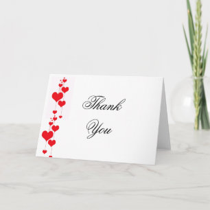 Cartões de Agradecimento de Casamento Corações Ver
