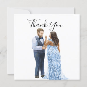 Cartões de agradecimento de casamento de casal int