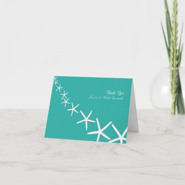 Cartões de Agradecimento de Casamento de Estrela-d (Frente)