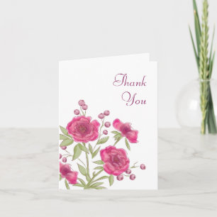 Cartões de Agradecimento de Casamento de Rosa Rosa