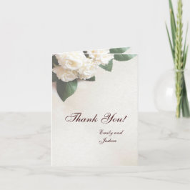 Cartões de agradecimento de casamento de rosas bra