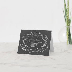cartões de agradecimento de casamento desenhados à