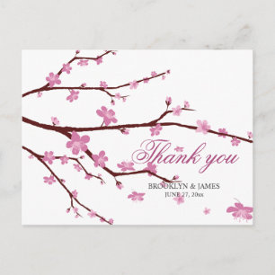 Cartões de agradecimento de casamento Flor de Cere