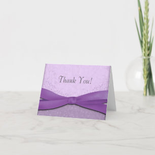 Cartões de Agradecimento de Casamento Florais Roxo