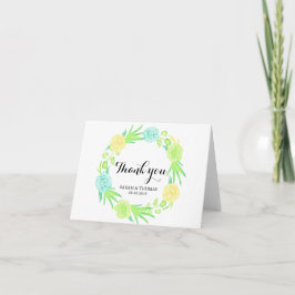 Cartões de Agradecimento de Casamento Floral de Aq