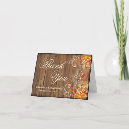 Cartões de Agradecimento de Casamento Floral Outon