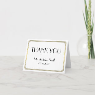 Cartões de Agradecimento de Casamento Gatsby Art D