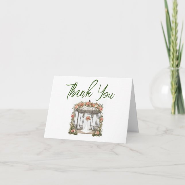 Cartões de Agradecimento de Casamento Gazebo (Frente)