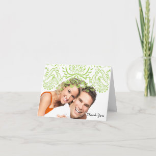 Cartões de Agradecimento de Casamento Lime Love Bi