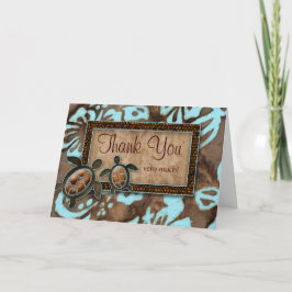 Cartões de agradecimento de casamento Luau Tartaru