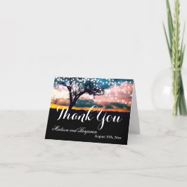 Cartões de agradecimento de casamento Luzes de Nat