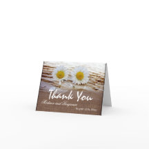 Cartões de Agradecimento de Casamento Margaridas R