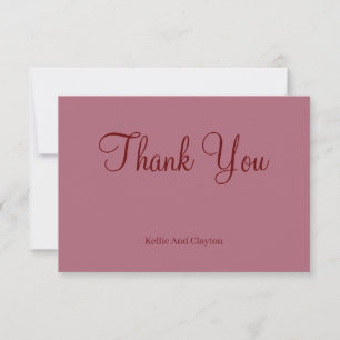 Cartões de Agradecimento de Casamento Minimalista 