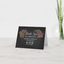 Cartões de agradecimento de casamento modernos em 