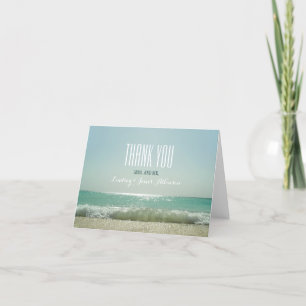 Cartões de Agradecimento de Casamento na Praia